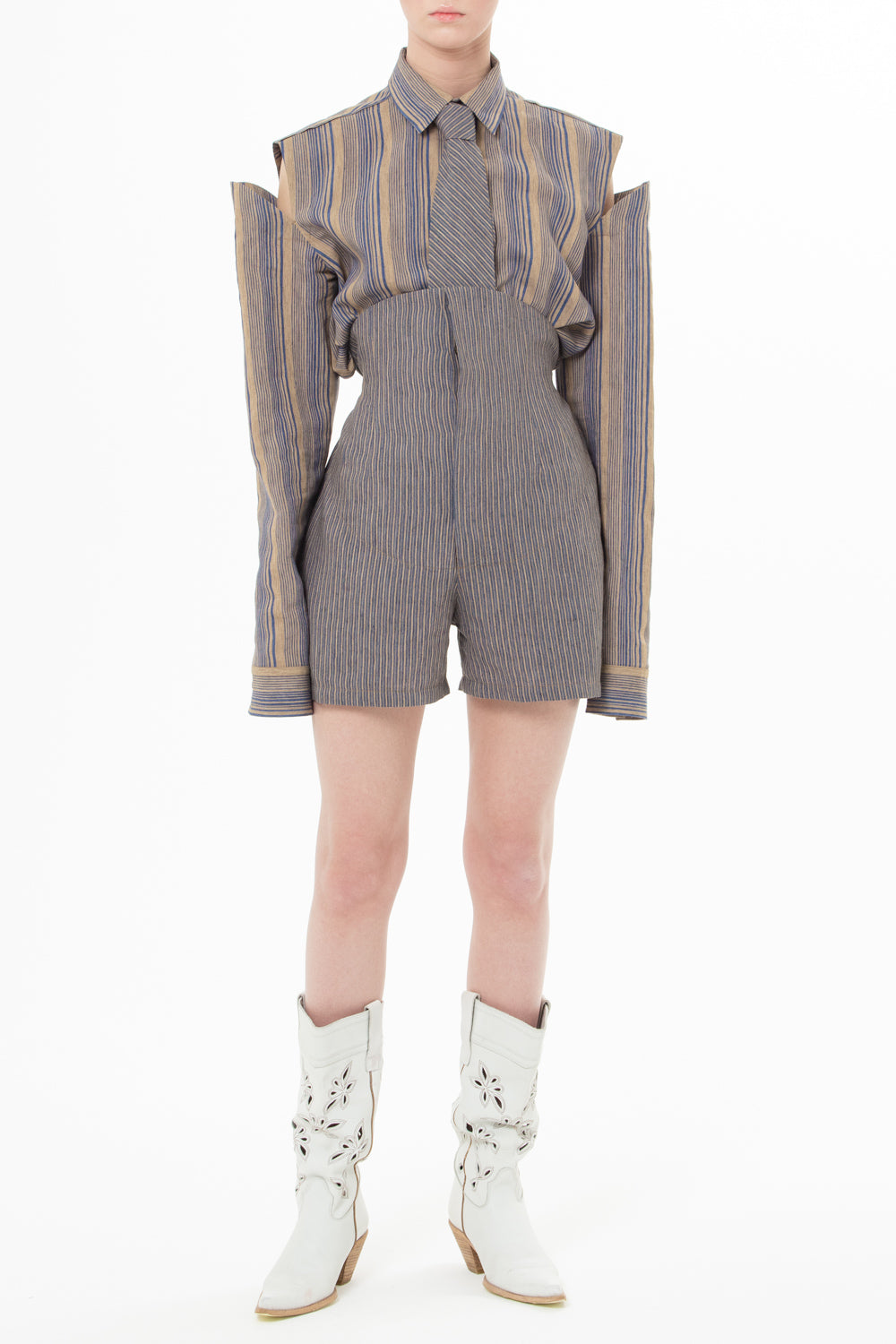 Regular fit print shirt with slits