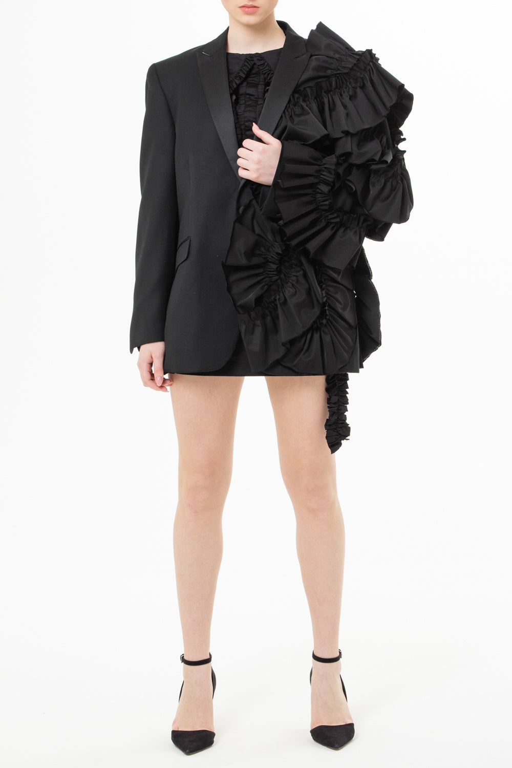 Jacket with designer frill